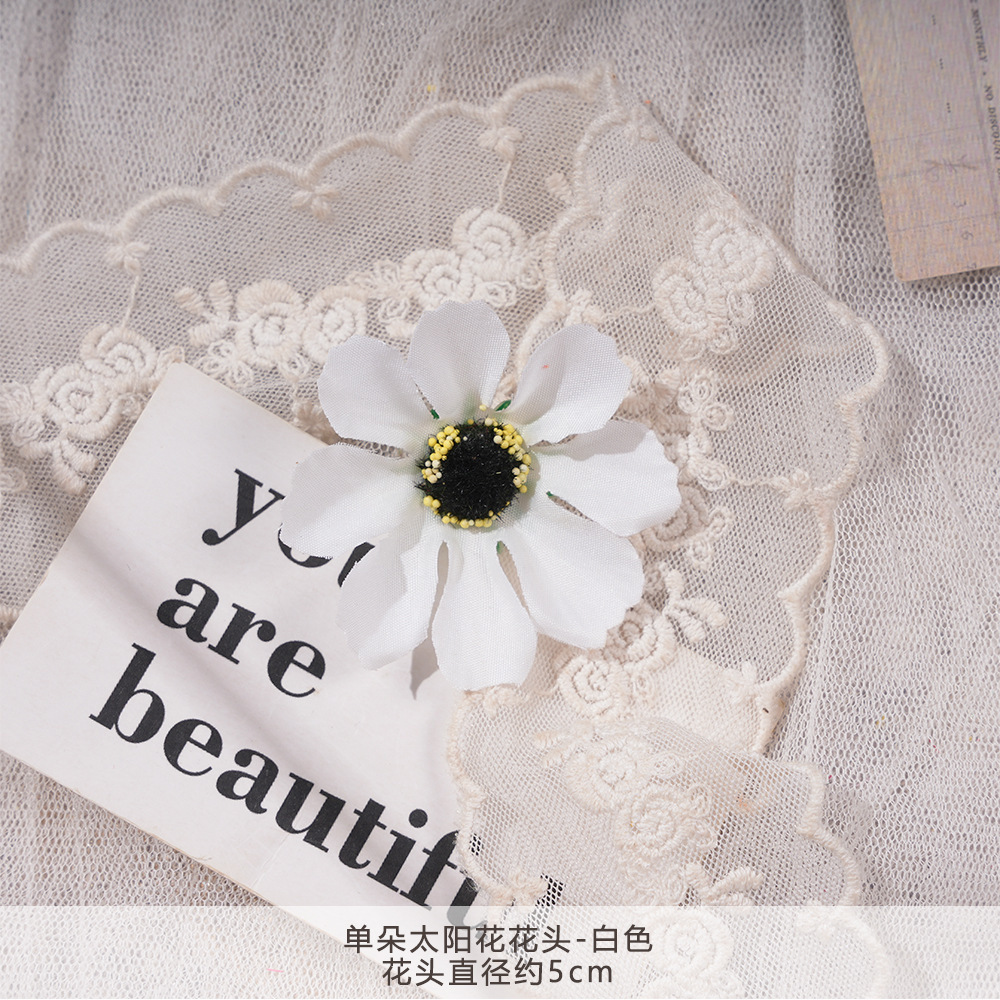 WXH-단일 해바라기 꽃 머리-흰색