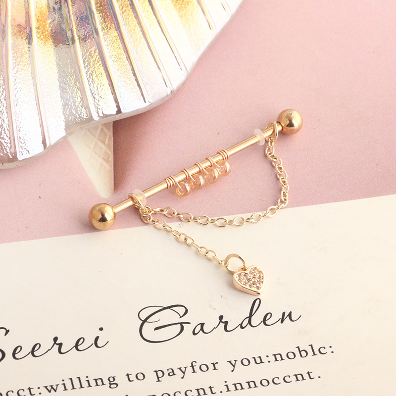 Stainless Steel Industrial Ear Long Rod Body Piercing Ear Bone Nail Export Jewelry detail image 24