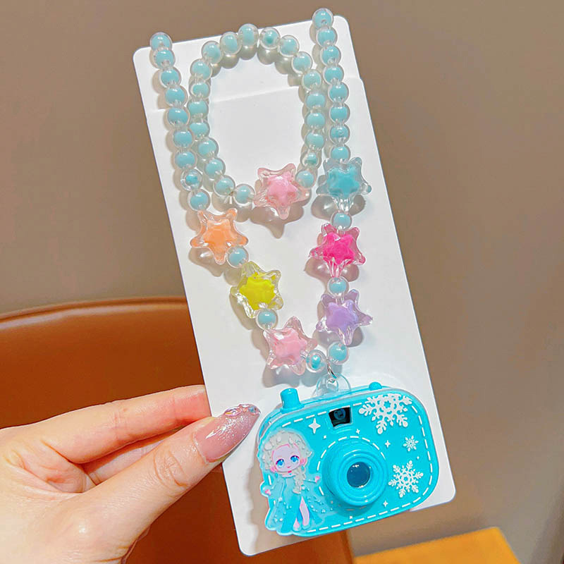 별 얼음과 눈 프로젝션 목걸이와 팔찌 [2종 세트]