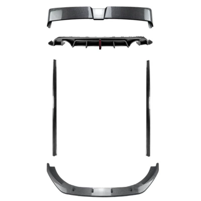 Side Skirt, Rear Blade, Rear Wing, Big Surrounded - high-6-standard-version-tail-lip-version-body-parts-complete-set-carbon-fiber-pattern-2008-2012