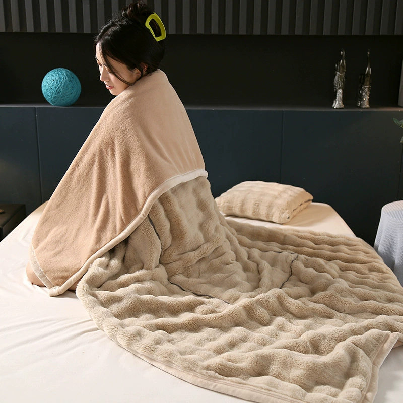 Plush pillow, folding duvet for sleep, increased thickness, 2 in 1