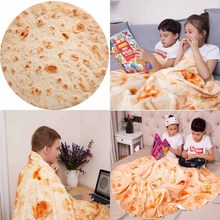 创意新款数码印花荷包蛋食物卷毯大饼毯法兰绒毛毯盖毯午睡毯