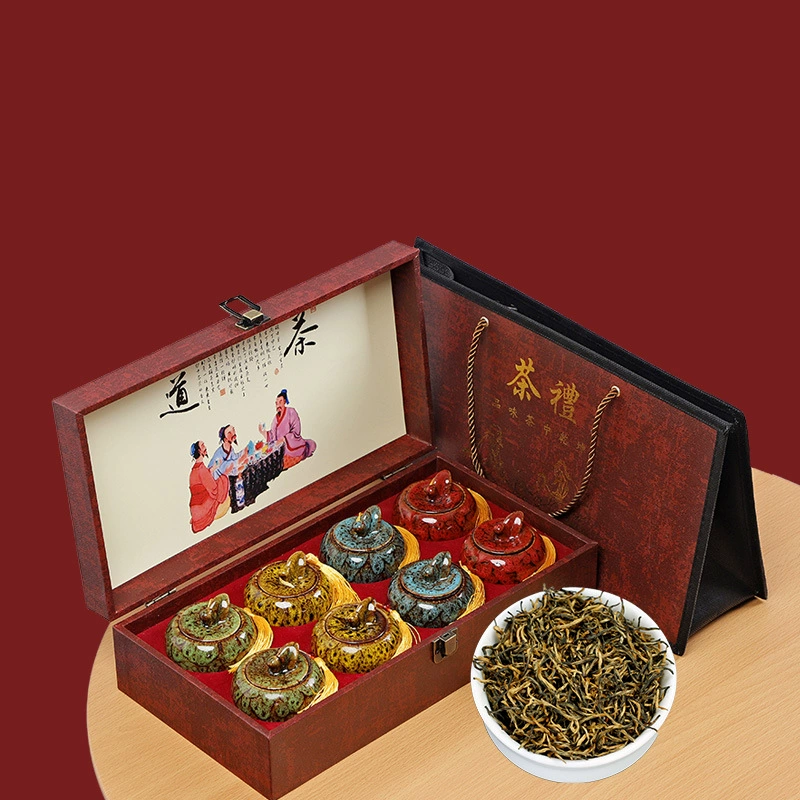 Красный чай Jin Jun Mei, чай Лапсанг саучонг, подарочная коробка в подарочной упаковке, подарок на день рождения