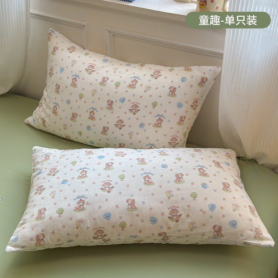 Funda de almohada de algodón de hilo de doble capa de algodón algodón 48cmx74cm dormitorio de estudiantes único 2025 nuevo núcleo de almohada cubierta interior