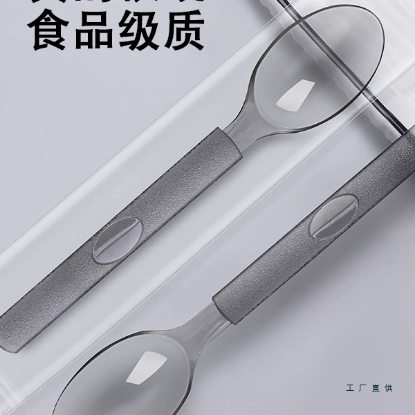 Индивидуально упакованные одноразовые ложки для молочного чая и фруктов, упакованные для еды на вынос, коммерческие ложки для смешивания риса с длинной ручкой.