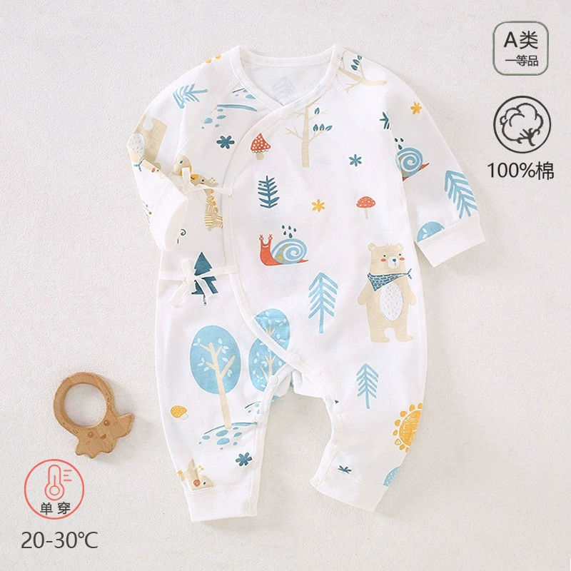 Одежда для новорожденных Детский комбинезон весенне-осенний класс чистый хлопок детская одежда с бабочкой комбинезон Heshang одежда Anyang Baby