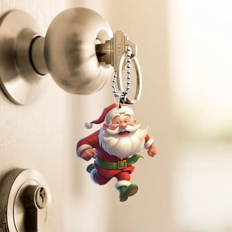 Santa Claus adorable Navidad colgante acrílico transfronterizo nuevo coche plano espejo interior decoración