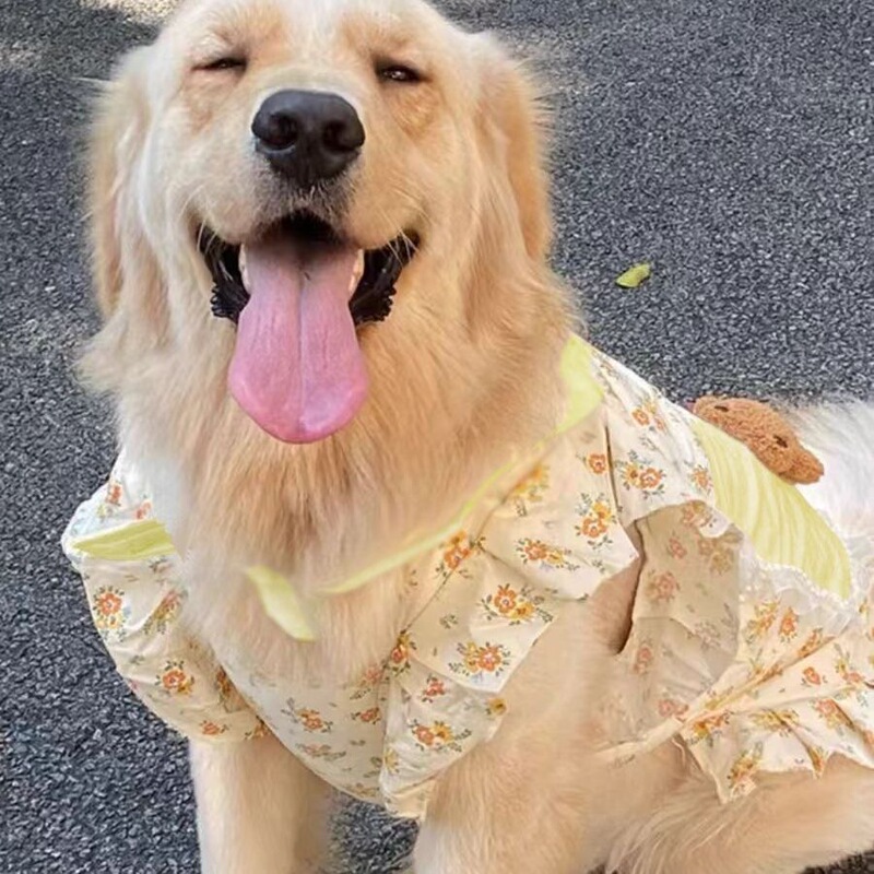 ペット 大型犬 大型犬 超かわいい ゴールデンレトリバー ボーダーコリー 犬服 中型 花柄 サモエド ラブラドール|undefined