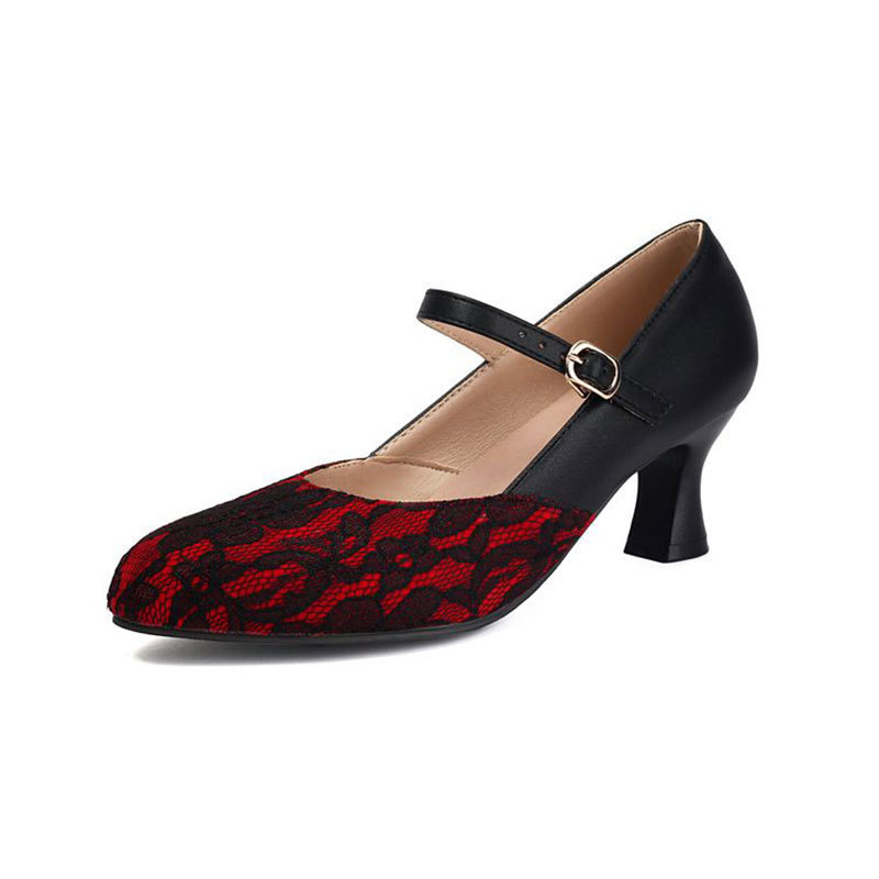 Color matching pointed toe with buckle women's shoes plus size spring and autumn list ladies shoes foreign trade 33-7 Color matching pointed toe with buckle women's shoes plus size spring and autumn list ladies shoes foreign trade 33-7