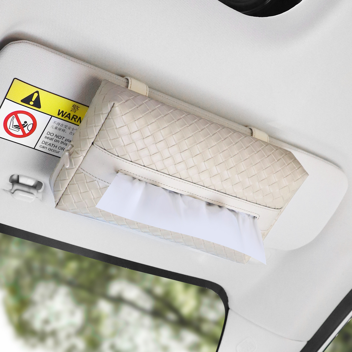 KAKTUS – Car Sun Visor Car tissue box/set - sun-visor-tissue-box-apricot