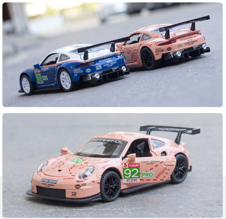 新豪迪保时捷911RSR合金车模1:32回力跑车仿真汽车模型儿童玩具车详情图14