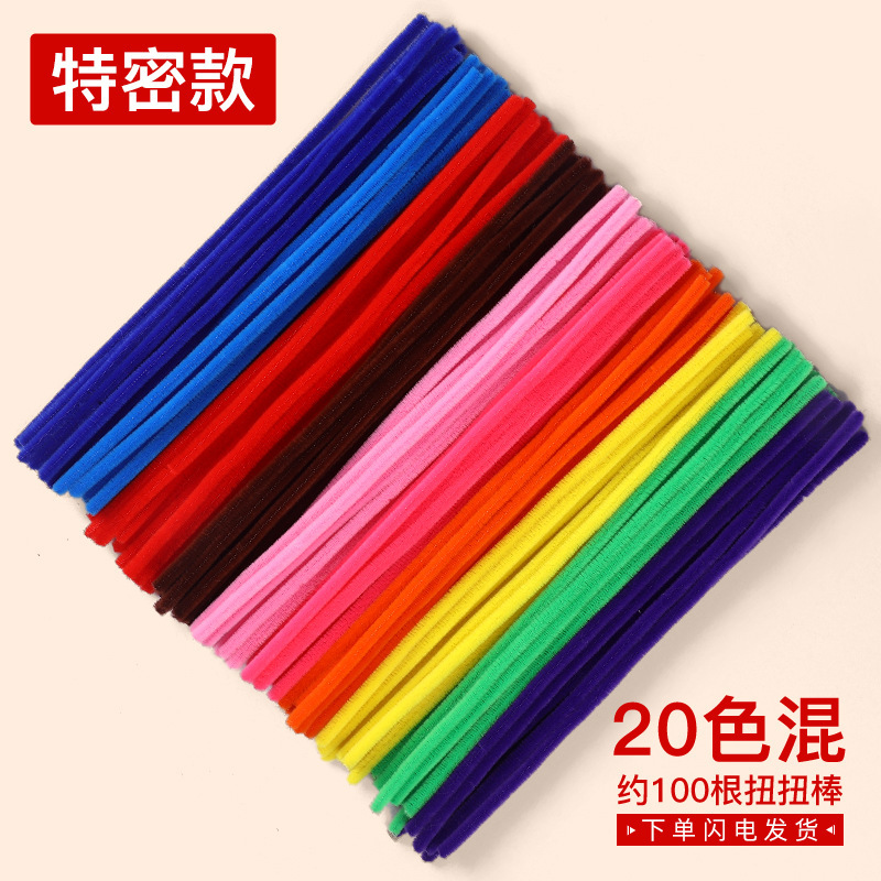 Macaron de color, raíz de pelo, cifrado, bricolaje hecho a mano, barra de torsión, venta al por mayor, juguetes para niños, paquete de material de arte