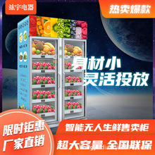 社區智能無人自動售貨機 風冷5層10盤冷凍火鍋凍品售貨櫃帶系統