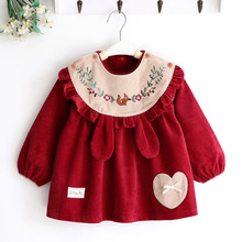 秋冬儿童罩衣防水防脏宝宝吃饭围兜女童外穿围裙儿童棉服防脏倒褂