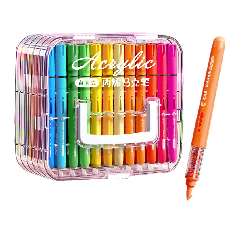 Lápiz de acuarela de color plegable líquido directo para estudiantes de arte, lápiz de color especial para niños, lápiz de acrílico blando