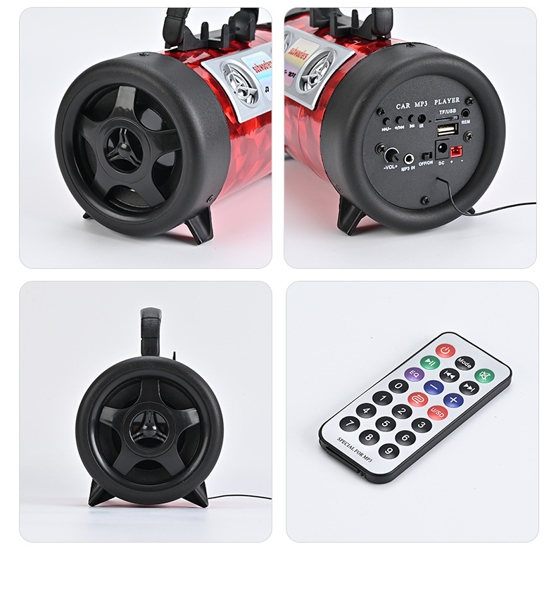 Outdoor Car Subwoofer 12V Heavy Bass Car Modified High-Power Speaker Wireless Bluetooth Speaker