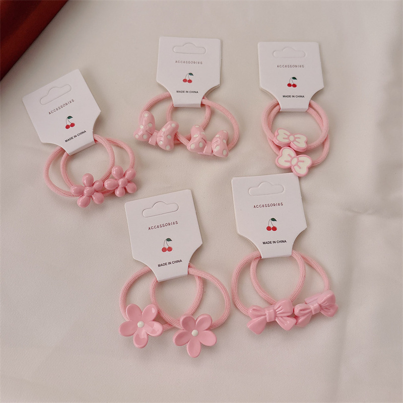 Children's Pink Floral Hair Ties, Cute Girls' Hair Bands That Don't...