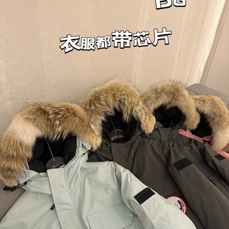 Canada's New Wolf Fur Collar 08 Expedition Parka Thickeneded Couple Outwear Waterproof Medium-Length Goose down Jacket