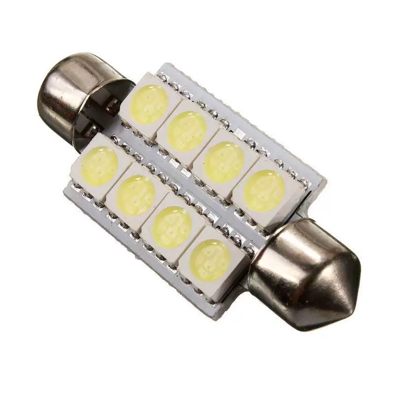 Автомобильный светодиодный светильник на крыше с двойным заострением 41 мм 8smd-5050 лампа для чтения/Освещение номерного знака/освещение багажника