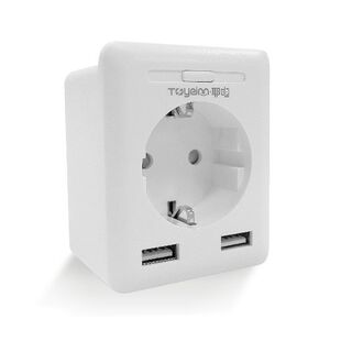 Smart home series WiFi smart portable European standard socket 1AC + 2USB Port smart plug