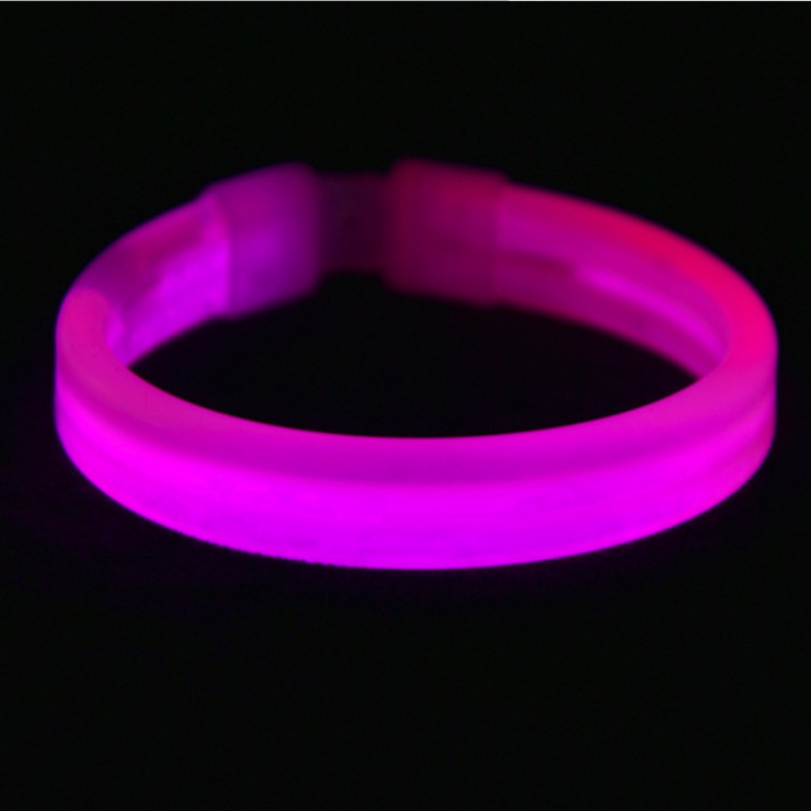 En stock al por mayor triple pulsera fluorescente bola partido desechable líquido triple fluorescente pulsera imprimible LOGO