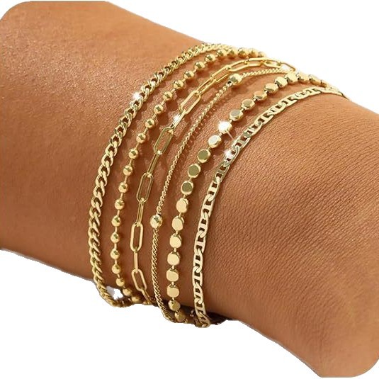 Minimalist Layered Bracelet Set For Women Stackable Jewelry Style_voghion.com