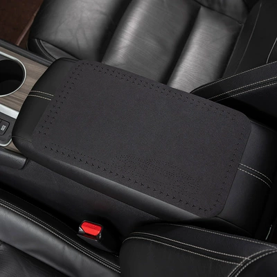 PLUS car armrest box | Anti-slip mat - suede-armrest-pad-without-standard-classic-black