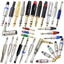 厂家批发定制各种6.5音频插头6.35 RCA转接头3.5耳机音响话筒插头