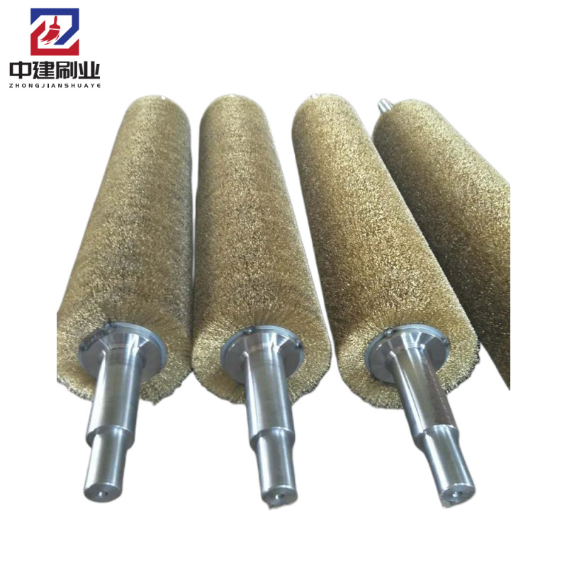 Maquinaria de producción Rodillo de alambre pulido derusting rodillo de cepillo de dibujo rodillo de alambre de cobre pulido abrasivo Cepillo de rodillo de alambre Desbarbado