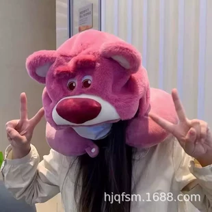 Картинки на шею для путешествий: подушка с капюшоном поильник для сна, самолёт, шапка, с маленькими мишками, с защитой шеи