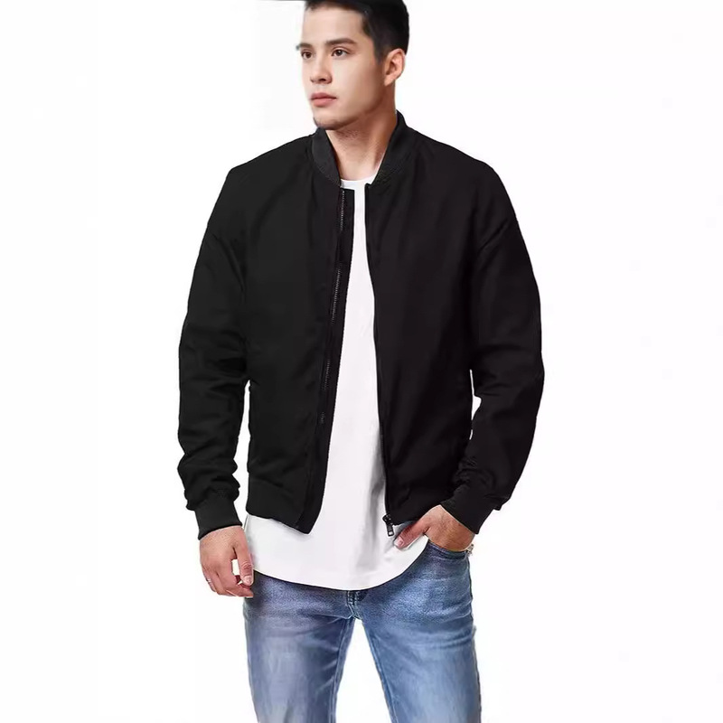 2024 European and American New Men's Aviator Jacket Spring and Autumn Cross-border Casual Trendy plus size Men's Zipper Men's Jacket 2024 European and American New Men's Aviator Jacket Spring and Autumn Cross-border Casual Trendy plus size Men's Zipper Men's Jacket
