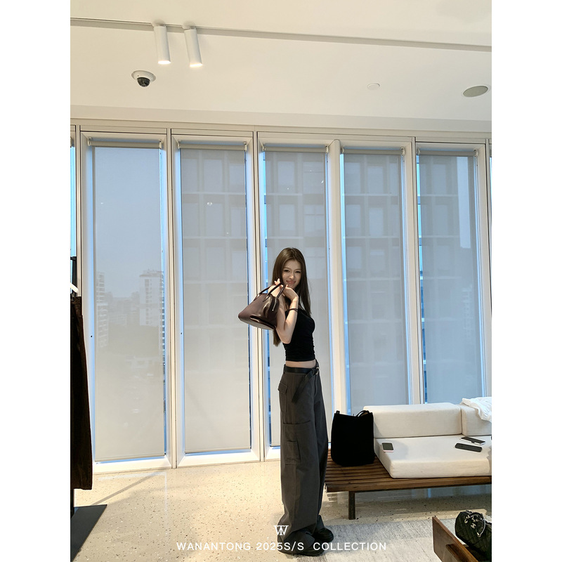 WANANTONG 超爱!私服Citystreet 重工纱洗长短款工装裤女夏季|undefined