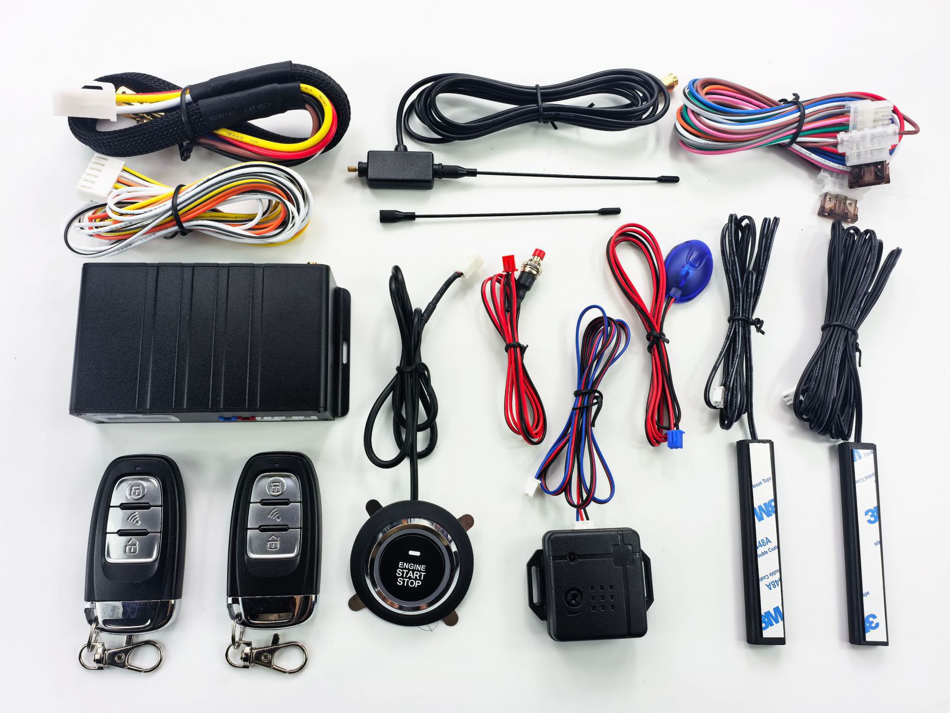 X5 Car Pke Anti-Theft Alarm Intelligent One-Button Start Remote Control Start 6-Wire Central Control App Control Direct Sales