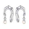 Small design earrings from pearl, simple and elegant design