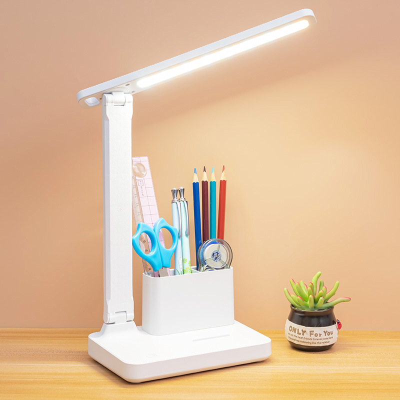 New Table Lamp Led Touch Eye Protection Charging Folding Rotating Dormitory Study Special Plug-in Reading Student Table Lamp