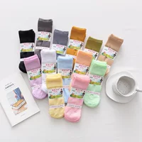 Детские носки 1-4-8-12 лет, короткие носки, женские тонкие дышащие свободные носки средней трубки, стальные шелковые чулки для учеников начальной школы