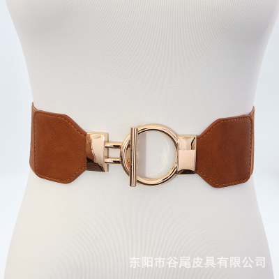 Foreign trade new pattern lady Elastic force Elastic belt Simplicity Buckle design overcoat Girdle grace Self cultivation Versatile belt