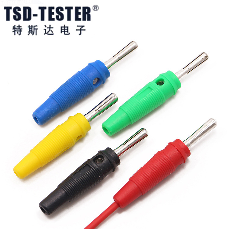 B5414 4mm cross slot banana plug full copper nickel plating 32A current PVC shell welding assembly type