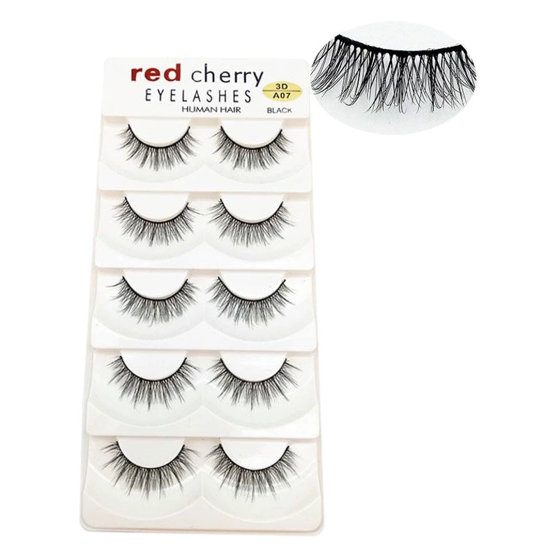 3DA07 производитель оптовая натуральный крест плетеные накладные ресницы для ежедневного обнаженного макияжа ресницы