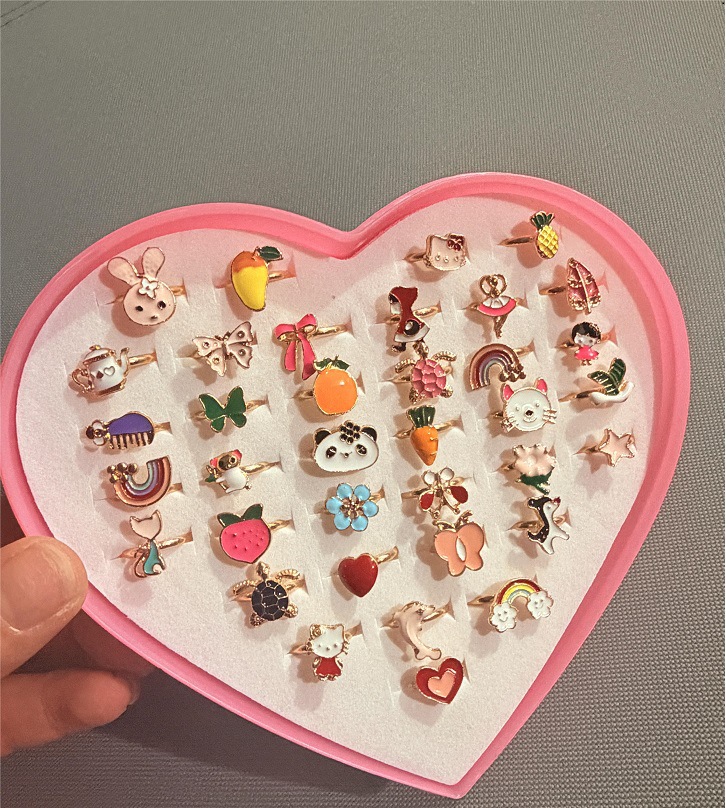 Nuevos dijes esmaltados con diseño de animales (caja de 36 piezas)