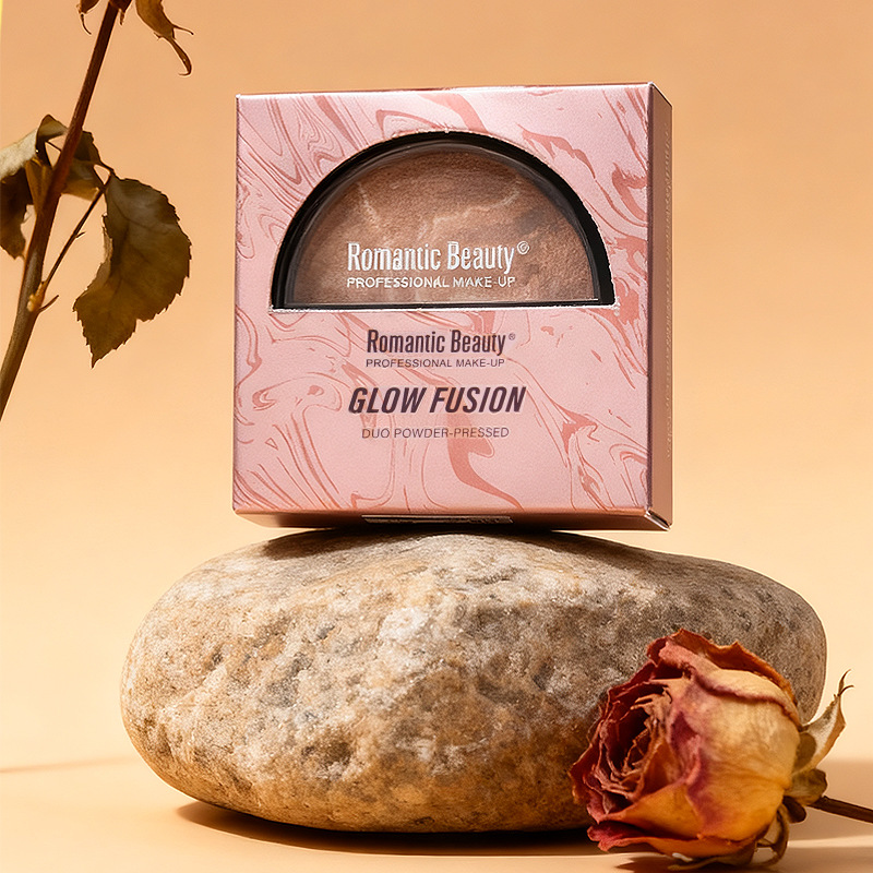 Polvo compacto de 7 colores para el contorno de ojos, polvo fijador sedoso que tonifica la piel, maquillaje personalizado para comercio exterior de Amazon.