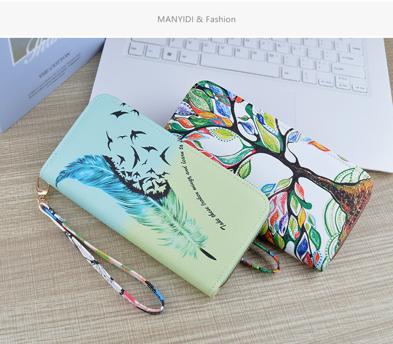 All Seasons Season Women's Gender Women's Butterfly Pu Leather Zipper Wallets