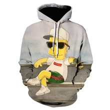 外贸新款恐怖小丑自杀小队3D数码印花连帽衫休闲时尚卫衣批发