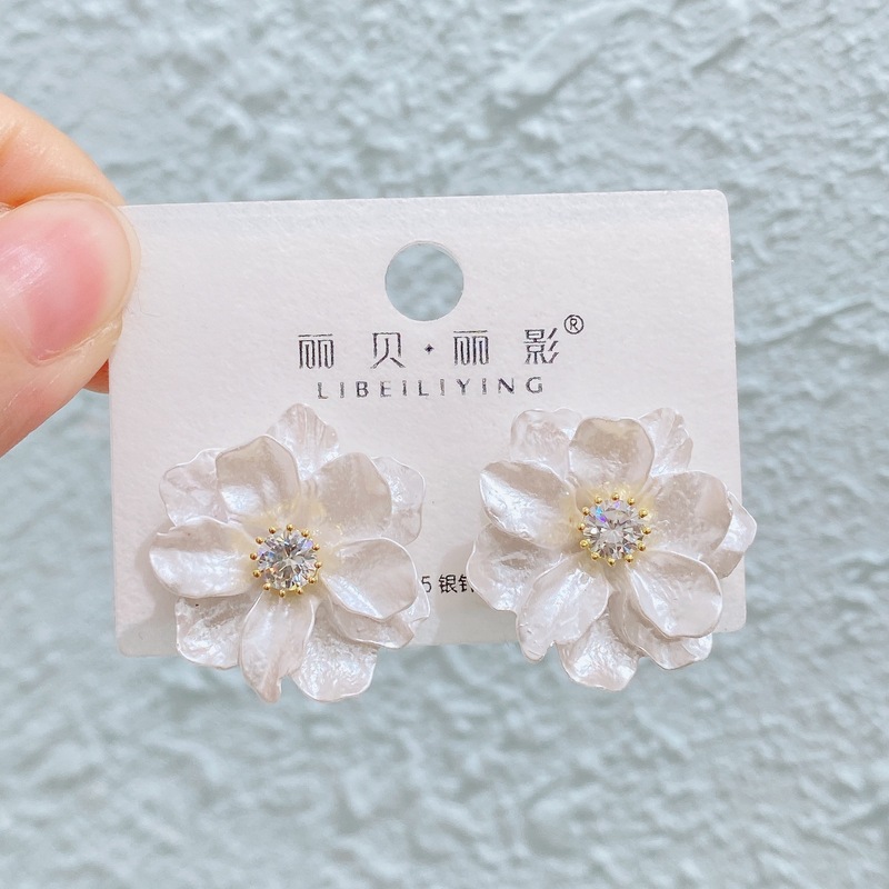 Liyin/Libeliying ドーパミンドロップ釉薬ペイントイヤリングニッチ春夏甘くて絶妙な s925 シルバー針イヤリング|undefined
