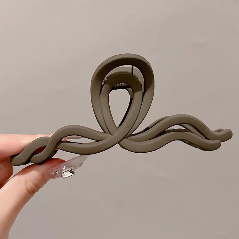 Clip de felpa para mujer, sensación de alto nivel, horquilla de pelo grande, mucho clip de tiburón, temperamento de otoño e invierno, horquilla, tocado