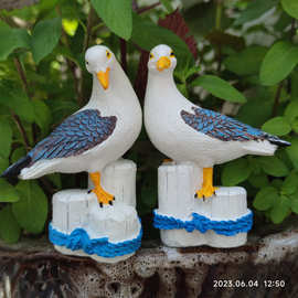 跨境热卖北美欧地中海东南亚南美风格海鸟海鸥沙具树脂工艺品摆件