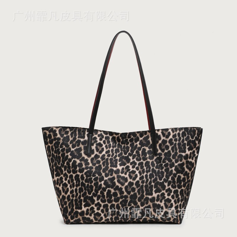 Z's 2026 autumn/winter new collection: women's leopard-print tote bag, large capacity, shoulder bag, stylish and sophisticated shopping bag Z's 2026 autumn/winter new collection: women's leopard-print tote bag, large capacity, shoulder bag, stylish and sophisticated shopping bag