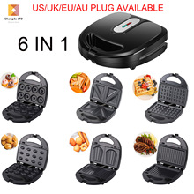 吐司华夫饼机可换内胆上下加热甜甜圈机三明治面包机早餐电饼铛