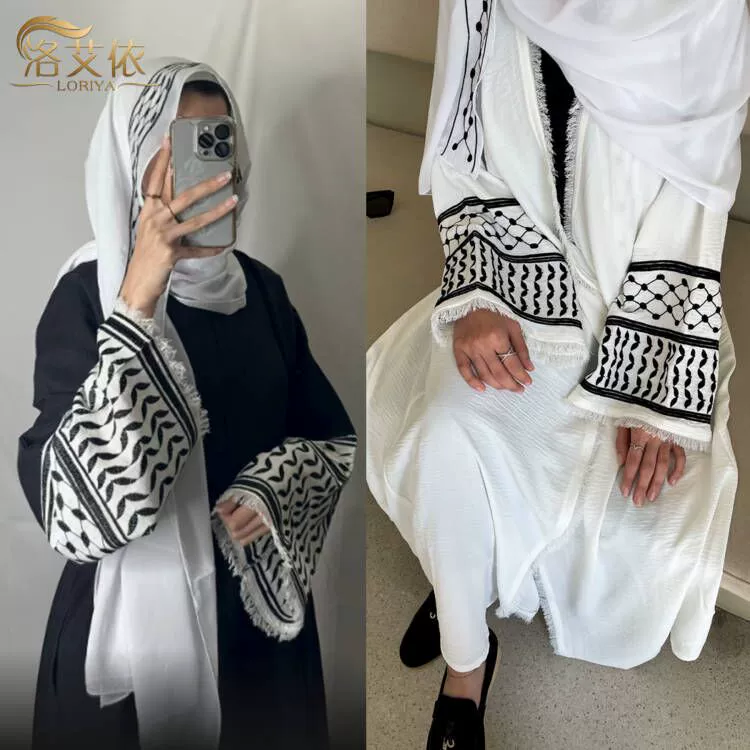 Loriya2024 AliExpress Дубай Ближний Восток Турция Дубай Изысканный вышитый кардиган с бахромами LR763