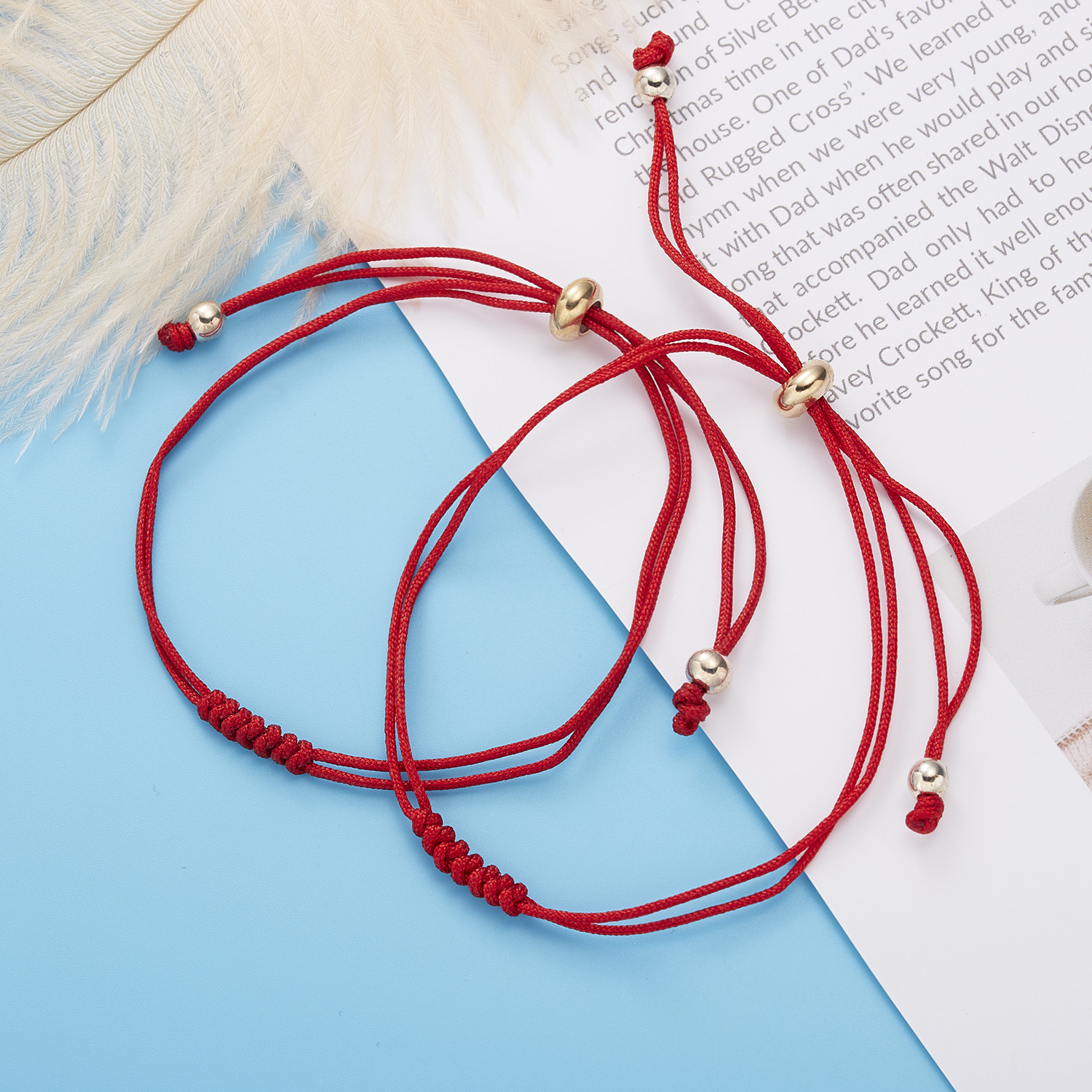 Simple Style Solid Color Rope Valentine's Day Unisex Drawstring Bracelets display picture 6